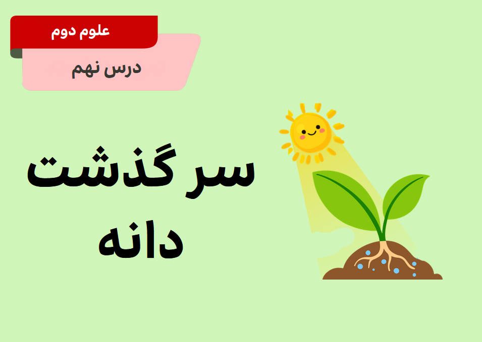 فصل 9 علوم(سرگذشت دانه)