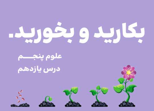 علوم پنجم_درس یازدهم-بکارید و بخورید